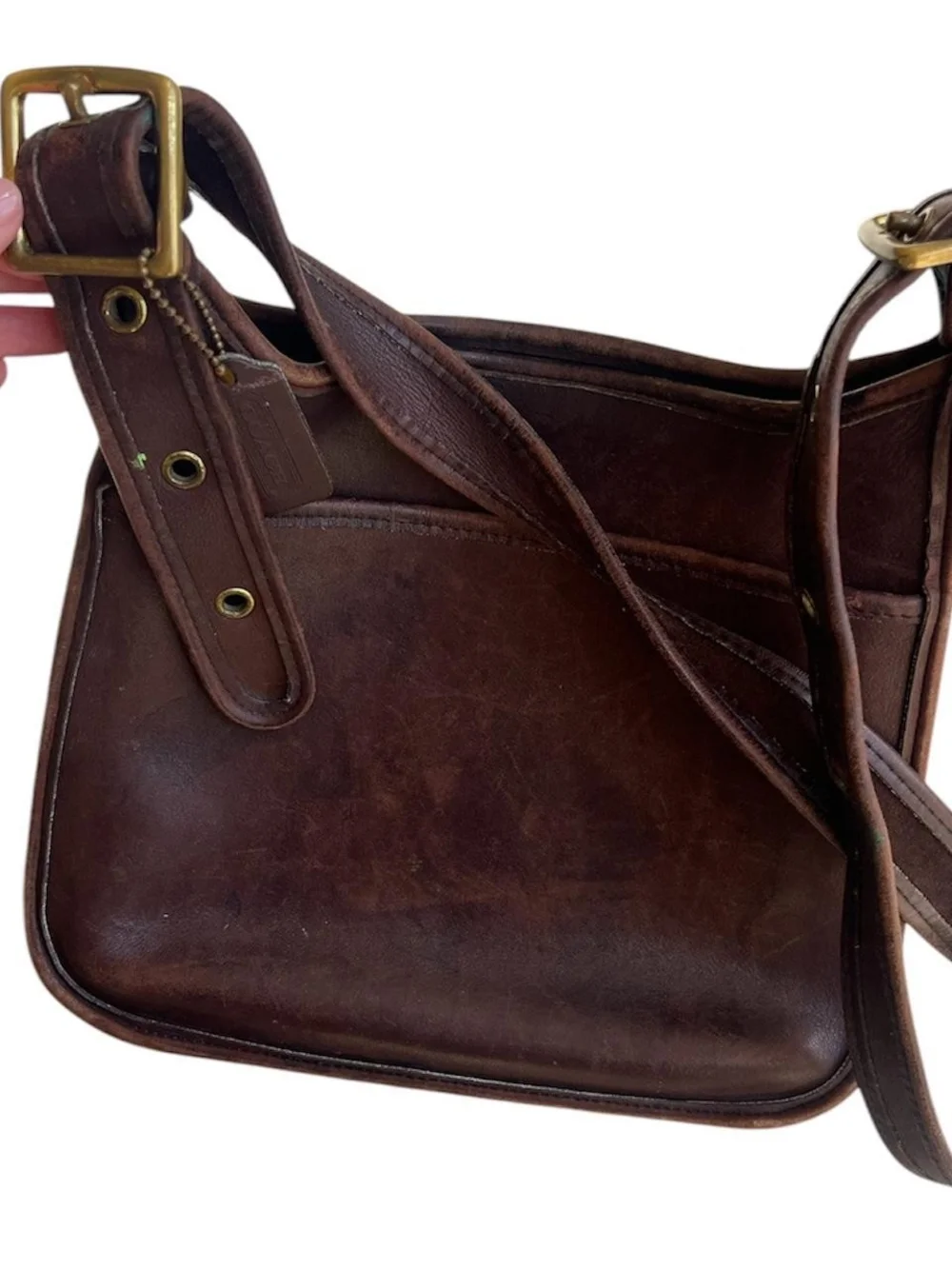 Coach Brown Leather Messenger Crossbody Bag